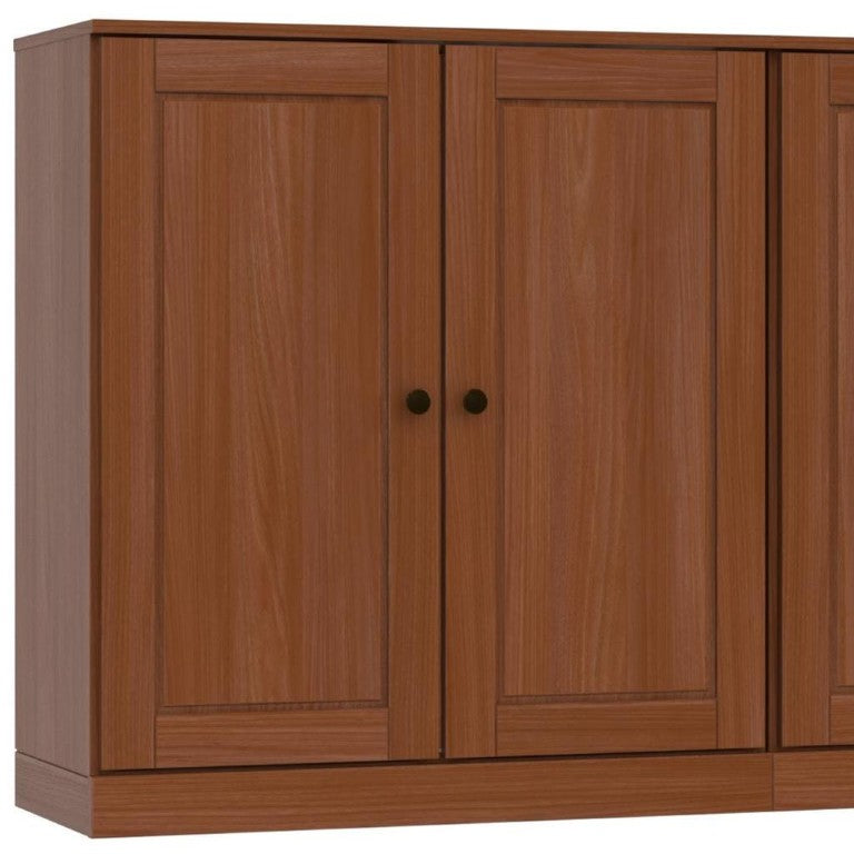 HomeRoots 64 Inch Solid Wood Buffet Sideboard with Two Cabinet Doors for Elegant Dining Rooms 749039