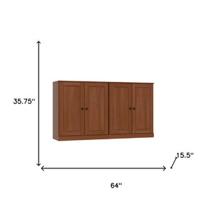 64 Inch Solid Wood Buffet Sideboard with Two Cabinet Doors for Elegant Dining Rooms