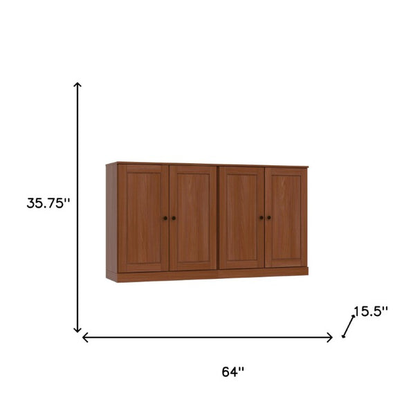 64 Inch Solid Wood Buffet Sideboard with Two Cabinet Doors for Elegant Dining Rooms