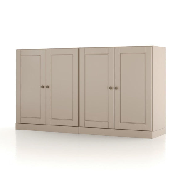 64 Inch Solid Wood Buffet Sideboard with Double Doors for Stylish Dining Room Storage