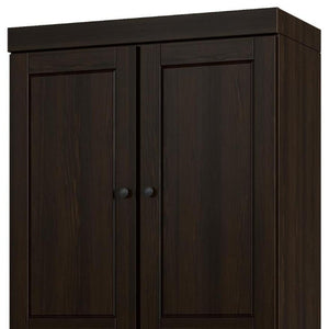 72 Inch Espresso Solid Wood Tall Storage Cabinet Pantry Closet Organizer