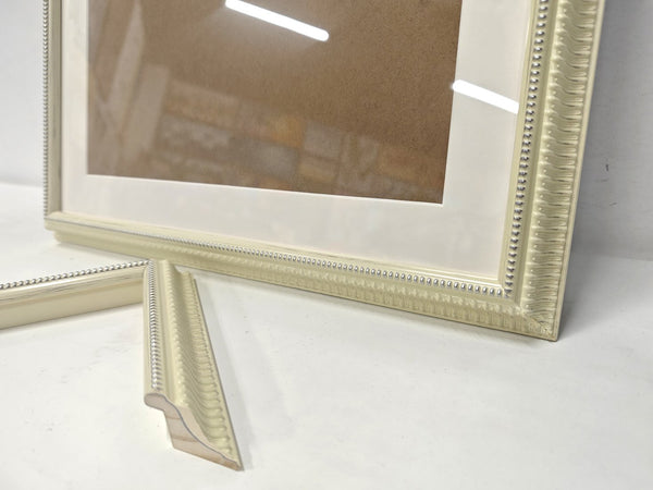 English Elm 18x24 Solid Wood Picture Frame with Replaceable Canvas, Acrylic Glass, Sturdy Backboard for Elegant Wall Decor White T3976P383243