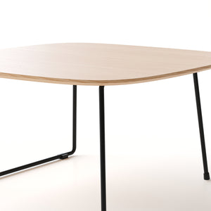 English Elm American Minimalist Round Coffee Table - Modern Acacia Oak Design For Small Spaces & Stylish Living W3318P307874