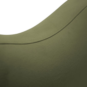 English Elm Brown Boucle Eastern King Bed Camel Back Headboard Round Bun Feet Upholstered Frame Olive Green B2741S00831