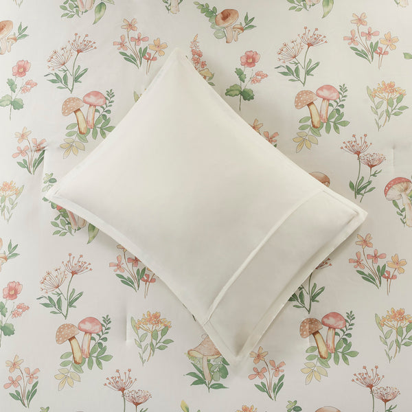 English Elm Mushroom Garden Comforter Set Twin/Twin XL - Microfiber Anti-Microbial Cozy Comforter, Sham & Pillow B035P294216