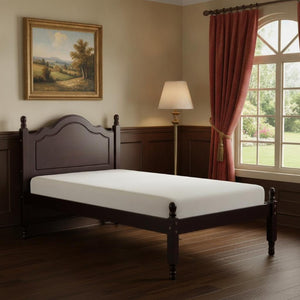 HomeRoots Coffee Solid Wood Twin Bed Sturdy Bedroom Frame with Classic Warm Finish Appeal 749723