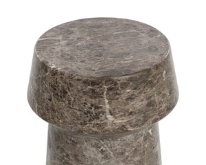 Sunpan BRIE End Table - Elegant Dark Emperador Marble Look with Durable Concrete for Indoor/Outdoor Use 112719