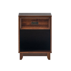 English Elm Walker Edison - Modern Solid Wood Framed-Drawer Nightstand – Walnut