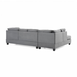 English Elm Malone Gray Sectional Sofa - Modular Microfiber Comfort With Pocketed Coil Seating & Easy Setup B078S00060