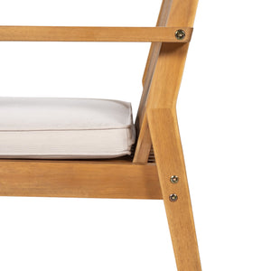 English Elm Christopher Knight Home® - Durable 5-Piece Outdoor Dining Set - Acacia Wood Table & 4 Heavy-Duty Cushioned Chairs, Natural Finish N779P234497N-2_N779P234500N