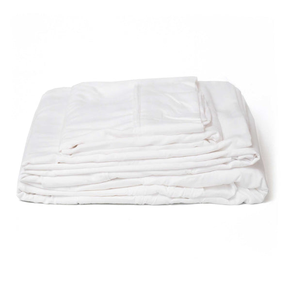 English Elm Thread™ Split King Bamboo Rayon Sheet Set for Adjustable Beds Cooling Breathable White B337P356820
