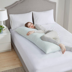 JLA Home Sleep Philosophy - Shredded Memory Foam Pillow for Cooling, Adjustable Support, OEKO-TEX Certified, Removable Cover 54 L x 20 W x 5.5H BASI30-0526