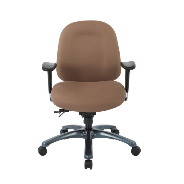 OSP Home Furnishings Multi-function Ergonomic Office Chair with Lumbar Support and Titanium Base Mid 8512-232