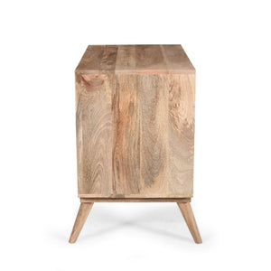 English Elm Christopher Knight Home® - Stylish Mango Wood 2-Drawer 2-Door Cabinet in Natural Finish — Solid Mango Wood, Rustic Modern Storage N780P234027N
