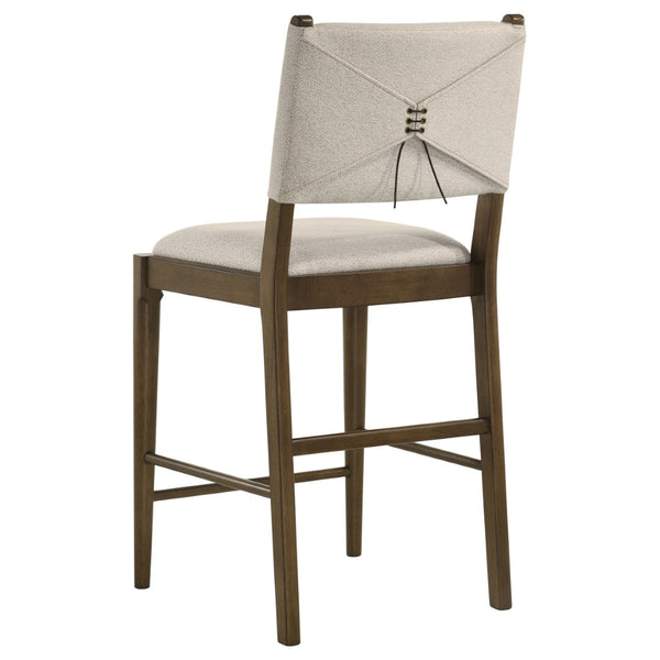 English Elm Aston Mid-century Counter Height Dining Set Walnut Finish Bentwood Chairs for Kitchen B062S01623