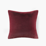 Croscill Sable Glam/Luxury Solid Faux Fur Square Decor Pillow CC30-0033 Burgundy