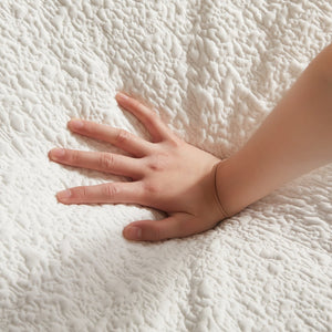 English Elm 110" Cloud Sectional Sofa Modular L-Shape with Ottoman, Chenille Fabric, Deep Seats, 7 Pillows Included White W1359S00017