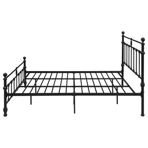 English Elm Durango Matte Black Metal King Bed with Scrollwork Headboard for Rustic Bedrooms B062P447945