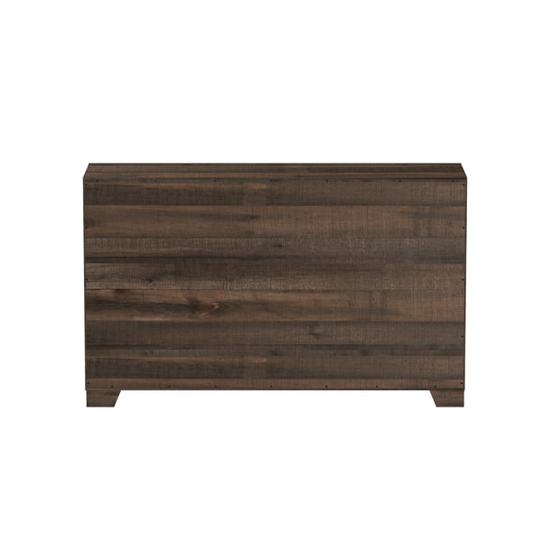 English Elm Wallace & Bay - Brown 6-Drawer Dresser — Penny Brown Wood Finish, Spacious 59" Wide Storage, Casual Durable Design B361P384474