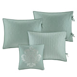 Madison Park Quebec Transitional 6 Piece Reversible Daybed Cover Set MP13-3979 Seafoam