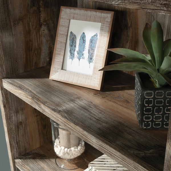 English Elm Library Cabinet With Doors - Stylish Brown Finish, Adjustable Shelves & Space-Saving Design For Home B356P367970