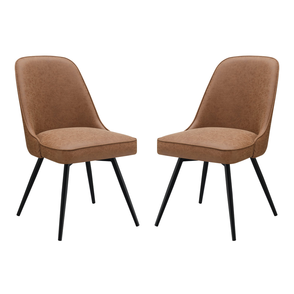 OSP Home Furnishings Penton Swivel Chair  - Set of 2 Sand