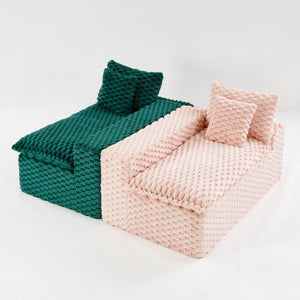 English Elm Luxury Color-Block Turtle Velvet Multifunctional Sofa - Cozy Modular Design For Stylish Living Spaces W3371S00054