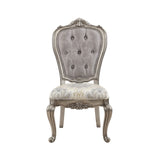 English Elm Beige and Platinum Tufted Arm Chair (Set Of 2)