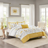 Harbor House Meadow Transitional 5 Piece Cotton Comforter Set HH10-1790 Yellow