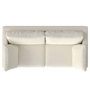 English Elm Ava Mid Century Sofa 76" — Eco-Friendly Performance Fabric, Plush Foam Cushions, Sturdy Metal Legs Cream B136P199276