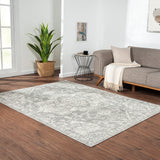 Asher Traditional 100% PP Frise Distressed Medallion Woven Area Rug