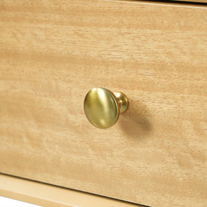 English Elm Charming Solid Wood Nightstand Brass Knob Drawer Scandinavian Minimalist Bedroom N758P386959N