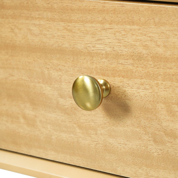 English Elm Charming Solid Wood Nightstand Brass Knob Drawer Scandinavian Minimalist Bedroom N758P386959N