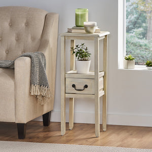 English Elm Christopher Knight Home® - End Table - Elegant Cream-White Solid Rubber Wood Design For Modern & Classic Home Décor Needs N771P269295Y