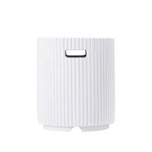 English Elm 17x19.9 Mgo Concrete Propane Tank Cover Outdoor Side Table with Metal Base White N772P409042W