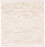 Unique Loom Hygge Shag Misty Machine Made Abstract Rug Ivory, Beige 8' 0" x 8' 0"
