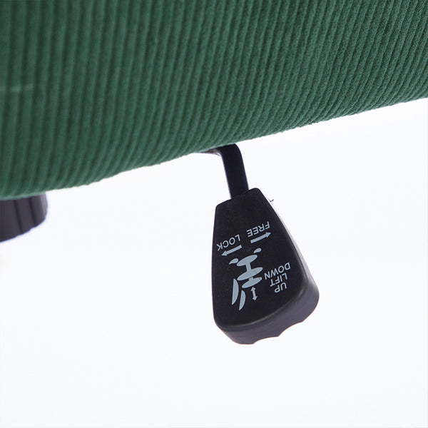 English Elm Mid-back Striped Fabric Office Chair with Gold Base Ergonomic Memory Foam Lumbar Green W2311P420442