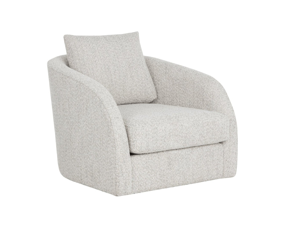 Sunpan WEXFORD Swivel Lounge Chair - Cozy Deco Opal Accent with 360° Motion for Modern Living Spaces 112797