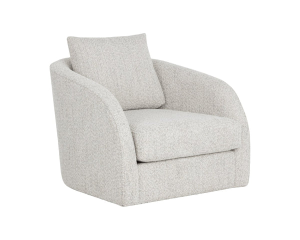 Sunpan WEXFORD Swivel Lounge Chair - Cozy Deco Opal Accent with 360° Motion for Modern Living Spaces 112797