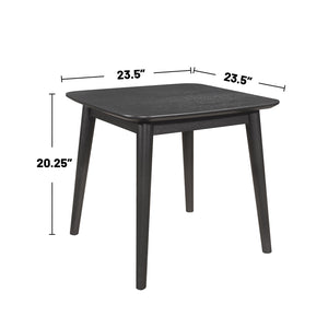 English Elm 3 Mid-Century Black 3-Piece Rectangular Coffee & End Table Set with Chamfered Edges, Ash Veneer Finish B016P373116