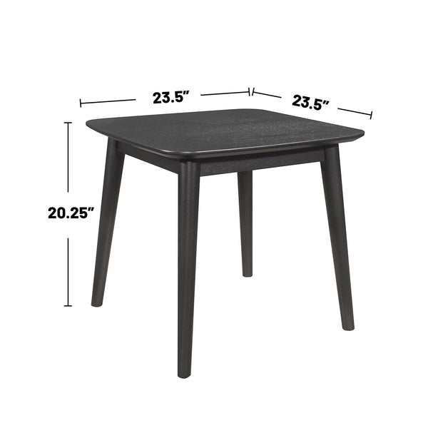 English Elm 3 Mid-Century Black 3-Piece Rectangular Coffee & End Table Set with Chamfered Edges, Ash Veneer Finish B016P373116