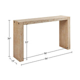 INK+IVY Monterey Modern/Contemporary 64" Console Table II120-0459 Natural