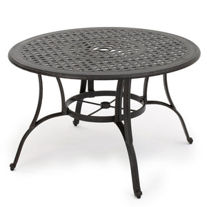 English Elm Christopher Knight Home® - Outdoor Cast Aluminum Circular Dining Table - Elegant Bronze Finish For Patios & Gardens, 49.75" N768P348388B
