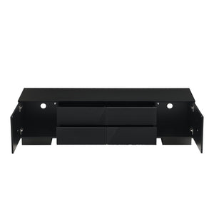 English Elm Vibe Haus Minimalist Media Console with Cabinets and Drawers for Living Room N724P360376B