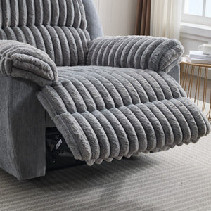 English Elm Cc Power Recliner Chair Faux Leather Executive Seat with Usb Port for Home Office Grey Mix W1805S00198