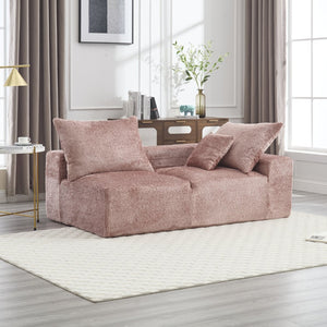 English Elm United Two-Person Sofa - Versatile Chenille Upholstery For Lounging, Napping & Flexible Layout W1568P222617-GIGA