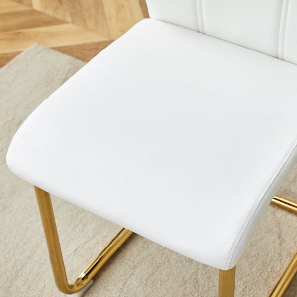 English Elm Marble-Veined Glass Dining Set: 63-Inch Transformable Table & 4 Ergonomic U-Shaped Armchairs, Modern Elegance W2920S00085