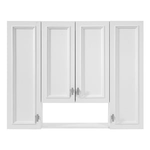 English Elm Modern Wall Mounted Medicine Cabinet with Open Shelving and Soft Close Hinges for Bath N710P358592K