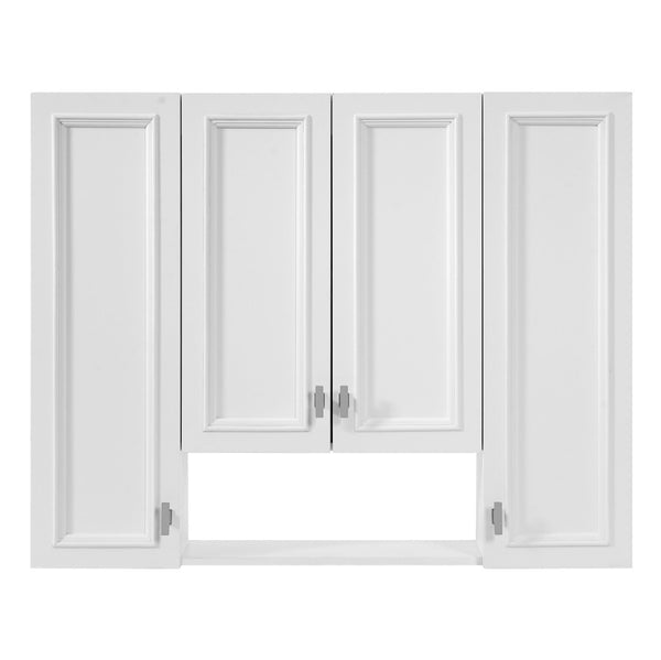 English Elm Modern Wall Mounted Medicine Cabinet with Open Shelving and Soft Close Hinges for Bath N710P358592K