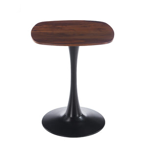 English Elm 23.62 Inch Round Pedestal Dining Table Oak Finish Compact Contemporary Accent W3766P397278